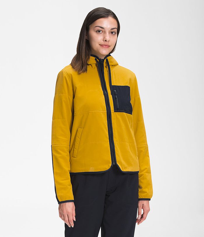 Plumifero The North Face Mujer Mountain Sudadera Sudadera Con Capucha - Colombia XQVUKM304 - Amarillo